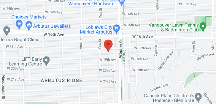 map of 2150 W 18TH AVENUE